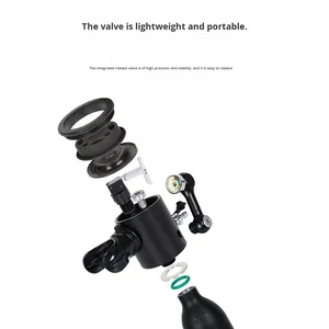 หน้ากากดำน้ำแบบเต็มหน้า HY Sports ผลิตจากอลูมิเนียมอัลลอยด์แบบพกพา พร้อมถังออกซิเจนความจุ 0.5 ลิตร อุปกรณ์ดำน้ำตื้นใต้น้ำ - Product Image 3