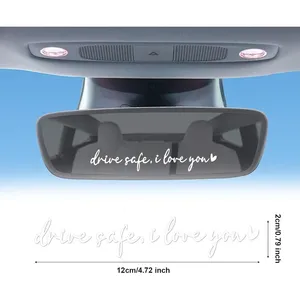 Impermeabile e resistente vinile 1 pezzo adesivo per auto 'guidare sicuro <span class=keywords><strong>ti</strong></span> <span class=keywords><strong>amo</strong></span>' Logo specchietto retrovisore finestre decorazione accessori per moto - Product Image 4