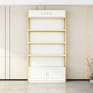 Armoire de présentation cosmétique en métal pour salons de beauté et de coiffure, étagère de rangement multi-niveaux avec étagères amovibles - Product Image 4