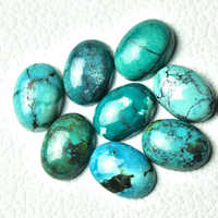Vente en gros de pierres synthétiques turquoise tibétaine, taille ovale, polies, naturelles, calibrées, effet étoilé, pour la fabrication de bijoux, 100 pièces, 20-45mm, 8-12g