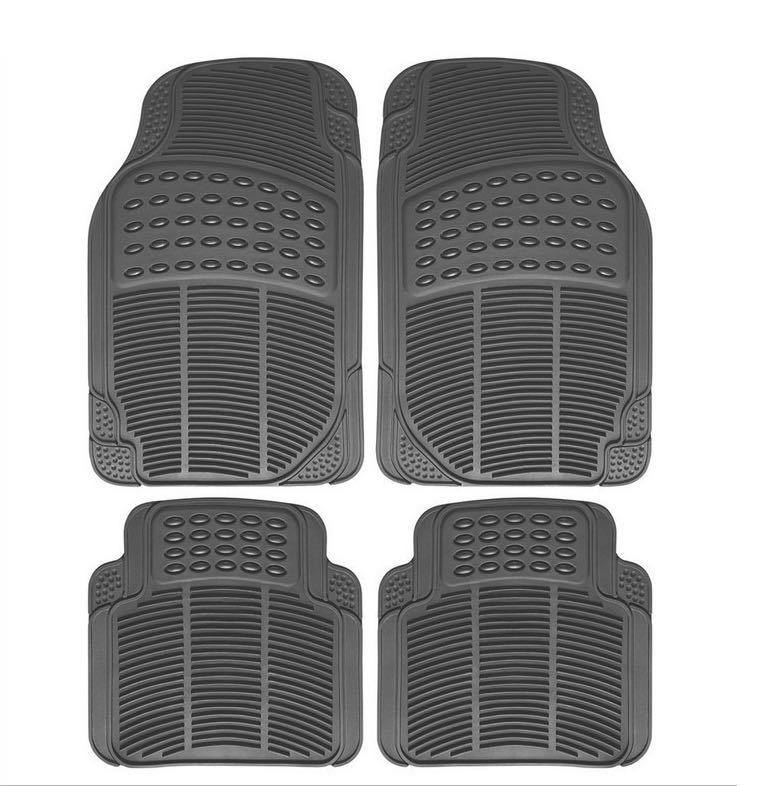 ANMA (Shanghai Anma Industry) 102004 PVC Car Floor Mats - Luxury Black Grooved Channels All-Weather