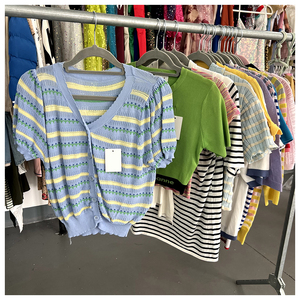 Ropa de marca, venta al por mayor, fardos usados para mujer, camisetas informales de punto de verano, camisas de manga corta, ropa usada, prendas de punto para mujer - Product Image 4