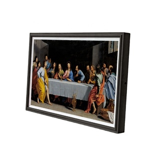 OEM Intelligent <b>Digital</b> Photo Frame Private Gallery New Anti-Glare Matte LCD Touch Screen WiFi Audio Video Playback Wood <b>Clock</b> - Product Image 3