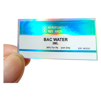 Boîte en papier et étiquettes personnalisées VS-035 avec impression holographique argentée 3ml pour flacon en verre, étiquette holographique de luxe pour flacon de 10ml