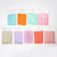 100pcs pinceaux micro-applicateurs jetables, pinceaux dentaires pliables pour extensions de cils, pinceaux de maquillage, cotons-tiges, vente en gros