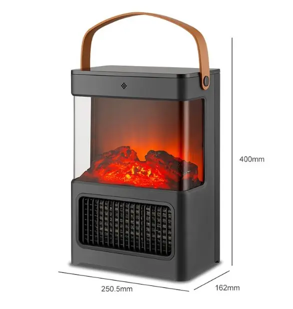 Nuovo tipo di ventilatore PTC riscaldatore a fiamma simulato forno di riscaldamento elettrico per uso domestico invernale