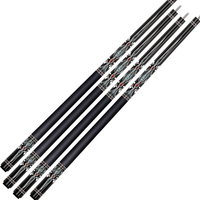 DZ-TZ-SS1 Harga Pabrik Tongkat Biliar Profesional Serat Karbon Defleksi Rendah Ujung 12.4mm dengan Logo Kustom