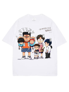 <span class=keywords><strong>Camiseta</strong></span> <span class=keywords><strong>de</strong></span> Manga Corta Holgada <span class=keywords><strong>de</strong></span> Baloncesto <span class=keywords><strong>con</strong></span> Estampado <span class=keywords><strong>de</strong></span> Dibujos Animados <span class=keywords><strong>de</strong></span> Anime <span class=keywords><strong>Japon</strong></span>és en Versión Q, Lavado Pesado, Estilo Urbano, para Hombre y Mujer - Product Image 2