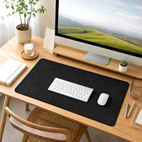Alas Meja Felt Besar Desain Minimalis Laris untuk Keyboard dan Mouse, Pelindung Meja Komputer