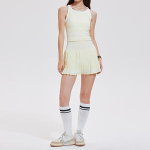 ชุดเทนนิสฤดูร้อนคุณภาพสูงสำหรับผู้หญิง กระโปรงกีฬาพร้อมเสื้อท่อนบน กระโปรงพลีทสำหรับกอล์ฟ ชุดกีฬา - Product Image 3