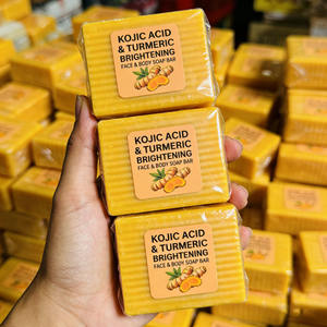Savon au curcuma, au citron et à l'acide kojique, blanchissant naturel pour le visage et le corps, élimination de l'acné, étiquette privée - Product Image 4