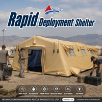 Abri temporaire gonflable, soutien aux évacuations, secours d'urgence, réponse aux catastrophes, tente portable imperméable