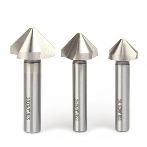 Broca <span class=keywords><strong>Avellanadora</strong></span> HSS de 3 Filos y 90 Grados para Metal, Herramienta de Avellanado y Desbarbado de 4.5-50mm - Product Image 1