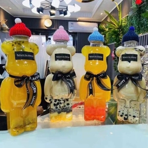 Bouteille pour thé au boba, ours brillant de qualité alimentaire, de 360ml, 500ml, 700ml, vente en gros, 1 pièce - Product Image 5