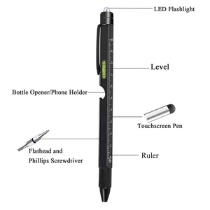 Bolígrafo Multiherramienta 9 en 1, Gadgets Geniales, Luz LED, Lápiz Óptico, Regla, Bolígrafo con Nivel, Abrebotellas, Destornillador, Bolígrafos Cooper para <span class=keywords><strong>Hombre</strong></span> - Product Image 2