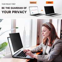 Filtre de confidentialité pour écran d'ordinateur portable de 13,3/14/15,6/17 pouces, ultra-fin, PET, anti-espionnage, blocage de la lumière bleue, anti-reflets, film de confidentialité pour moniteur