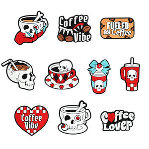 Adornos <span class=keywords><strong>de</strong></span> PVC para Zapatos, Estilo Calavera Rosa <span class=keywords><strong>de</strong></span> Halloween, para Tazas <span class=keywords><strong>de</strong></span> Café, Sandalias y Zuecos, Serie <span class=keywords><strong>Bruja</strong></span> - Product Image 2