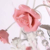 Lustre suspendu PM romantique, moderne, luxueux et élégant, en céramique, en forme de fleur, pour hôtel et villa