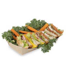 Bandeja de Papel Kraft Ecológica de 800 ml al por Mayor para Alimentos, Compostable, Desechable, con Logotipo Personalizado - Product Image 1