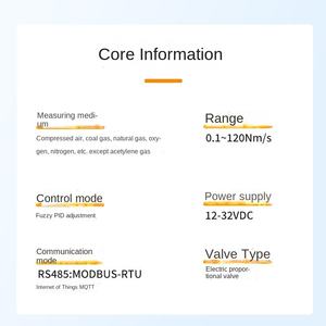 熱式ガス流量計 電動ボールバルブキット 質量流量制御 MFC 大流量 窒素 酸素 OEM ABS素材 300-2000L/MIN - Product Image 3