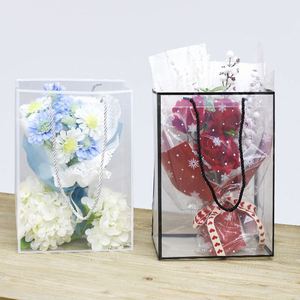 Florist Materials Floral Gifts Transparent Frame Tote <b>Bag</b> for Flower Bouquet Packaging Ivory Board <b>Craft</b> Use - Product Image 4