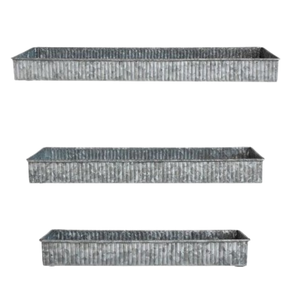 Custom Made Sustainable Galvanized Finished Serving <b>Tray</b> Weddings <b>Offices</b> Handmade Decorative Plating Serving <b>Tray</b> - Product Image 6