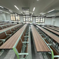 Classe universitaire escalier intégré chaises connectées chaises pliantes en rangée d'auditorium pieds académiques modernes en alliage d'aluminium