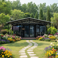 Maison préfabriquée modulaire de luxe sur mesure, conteneur d'expédition, hôtel, villa, salle de sport, cuisine contemporaine respirante en acier