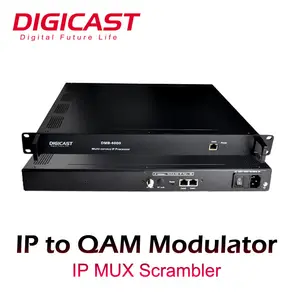 Digital TV RF DVB-C 16 QAM Modulator Ip To Rf Converter Multiplexer Scrambler