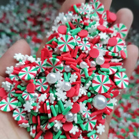 Perles acryliques douces à la menthe poivrée pour Noël, lot de 1kg