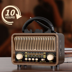 Radio portable rétro vintage avec haut-parleur intégré, compatible FM AM SW BT et lecteur USB, idéale pour les seniors et l'usage domestique, rechargeable - Product Image 4