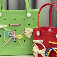Nouveau trou bricolage fait à la main couleur corde chaîne décorative amovible boucle de chaussure accessoires sac avec trous breloques