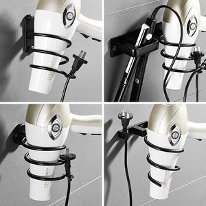 Support mural adhésif pour sèche-cheveux et outils de coiffure, style nordique, pour salle de bain et exposition - Product Image 6