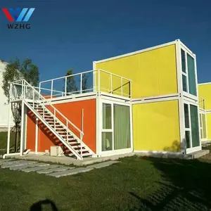 Su geçirmez prefabrik + ev demonte konteyner Casas fransız