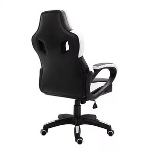 Nouvelle conception, chaise de gaming ergonomique confortable en cuir noir et blanc, chaise de bureau de course 5604 - Product Image 3