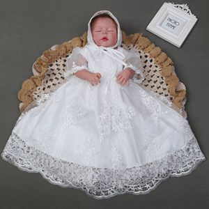 Vestido Blanco de Bautizo para Bebés Niñas, Vestido de Princesa para Boda, Vestido de Encaje Blanco para Bautizo, Cumpleaños y Comuniones - Product Image 3