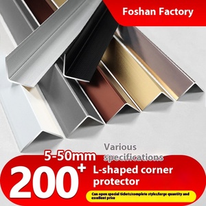 Bande d'<span class=keywords><strong>angle</strong></span> pour carrelage en alliage d'aluminium en forme de 7 crème moderne <span class=keywords><strong>Angle</strong></span> droit Coin mural Abricot <span class=keywords><strong>Gris</strong></span> Protecteur Bande de bord <span class=keywords><strong>Angle</strong></span> droit - Product Image 3