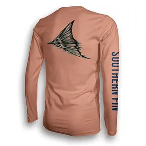 Ropa de pesca de alta calidad UPF50 protección solar Jersey de pesca secado rápido Anti-UV rendimiento pesca camisetas de manga larga