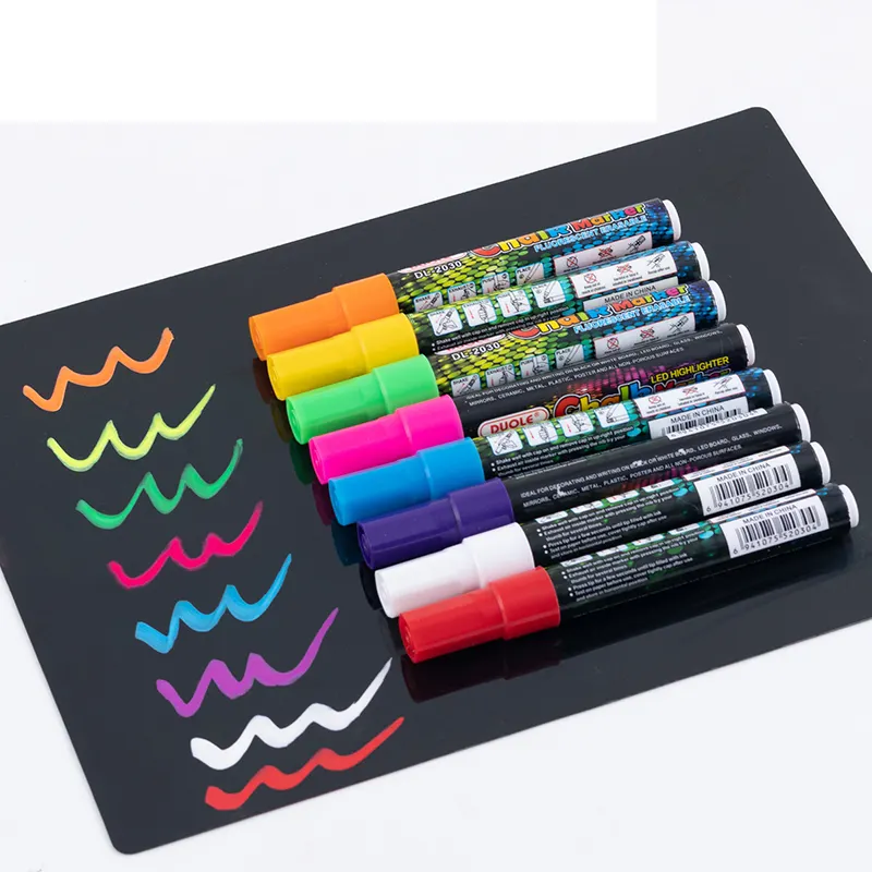 Nhà Sản Xuất Neon Chalk Đánh Dấu Tốt Và Có Thể Đảo Ngược Vừa Mẹo Chất Lỏng Phấn Bút Ướt Erasable Cho Trẻ Em Người Lớn Nghệ Sĩ