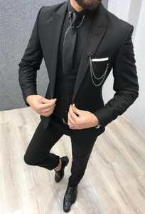 Costume de Style britannique XS-5XL ensemble de costume pour hommes marié et meilleur <span class=keywords><strong>homme</strong></span> costume trois pièces ensemble décontracté <span class=keywords><strong>Blazer</strong></span> + gilet + pantalon - Product Image 6