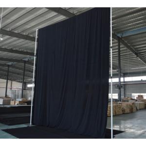 Decoración de fondo de aluminio con tubos ajustables y cortinas para eventos. - Product Image 3