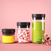Bocaux en verre sous vide de qualité alimentaire, contenants de stockage hermétiques pour grains de café dans la cuisine, personnalisables pour les noix.