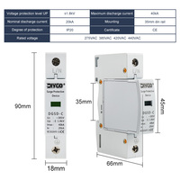 AC SPD 1P 20KA 40KA 60KA maison parasurtenseur Protection protection basse tension parafoudre dispositif 385V bricolage GO