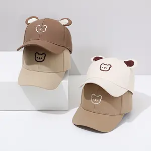 Bán buôn dễ thương Sun hat cho trẻ em mặt trời bảo vệ thể thao cap Little Bear Mũ bóng chày cho 1-4 năm tuổi trẻ sơ sinh