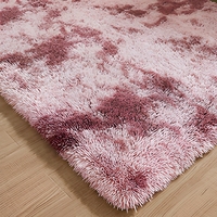 Tapis rectangulaire moderne en polyester peluche bleu étoile de mer, fabriqué à la machine, avec envers antidérapant en PVC, pour usage domestique et commercial