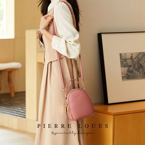 Pierre Loues Women's <b>Backpack</b> Solid Color Zipper Closure Soft Handle <b>Waterproof</b> Spring 2025 Business Travel - Product Image 2
