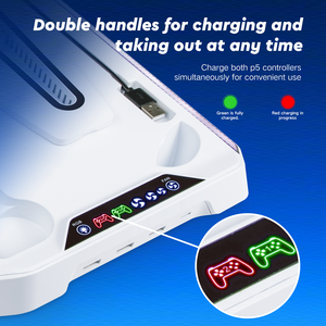 Base de Carga con Ventilador de Refrigeración <span class=keywords><strong>para</strong></span> Consola de Juegos <span class=keywords><strong>PLAY</strong></span> X, Soporte Vertical <span class=keywords><strong>para</strong></span> PS5 con <span class=keywords><strong>3</strong></span> Puertos USB HUB, Accesorios <span class=keywords><strong>para</strong></span> Juegos - Product Image 2