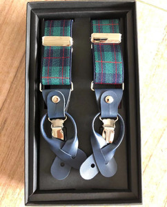 Penyangga elastis dapat disesuaikan pria dengan detail kulit elegan suspender PU ukuran kustom dalam kotak hadiah elegan - Product Image 4