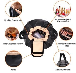 Muestra gratuita al por mayor: Neceser grande con cordón, diseño duradero, bolsas de cosméticos, neceser de viaje, portátil e impermeable - Product Image 1