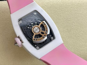 El Último Reloj Mecánico Automático de Lujo, Deportivo, Casual y de Negocios, con Tourbillon, Resistente al Agua, de Cerámica Blanca para Mujer - Product Image 5